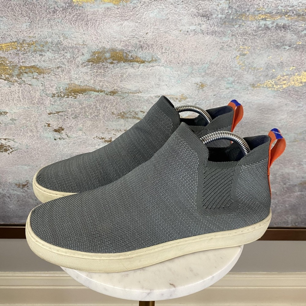 Rothy's Shoes Womens Size 10 Gray Knit Slip On Mid Top Casual Sneakers Walking